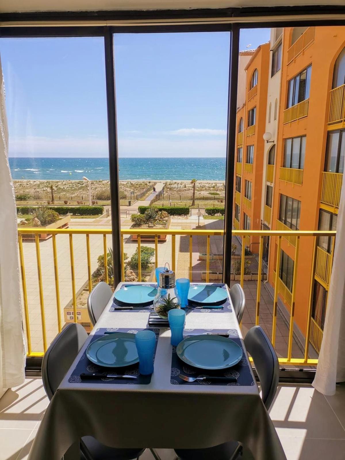 Appartement Vue Mer,Acces Direct Plage,Fibre,Clim,Parking Public Gratuit Le Barcarès Екстериор снимка