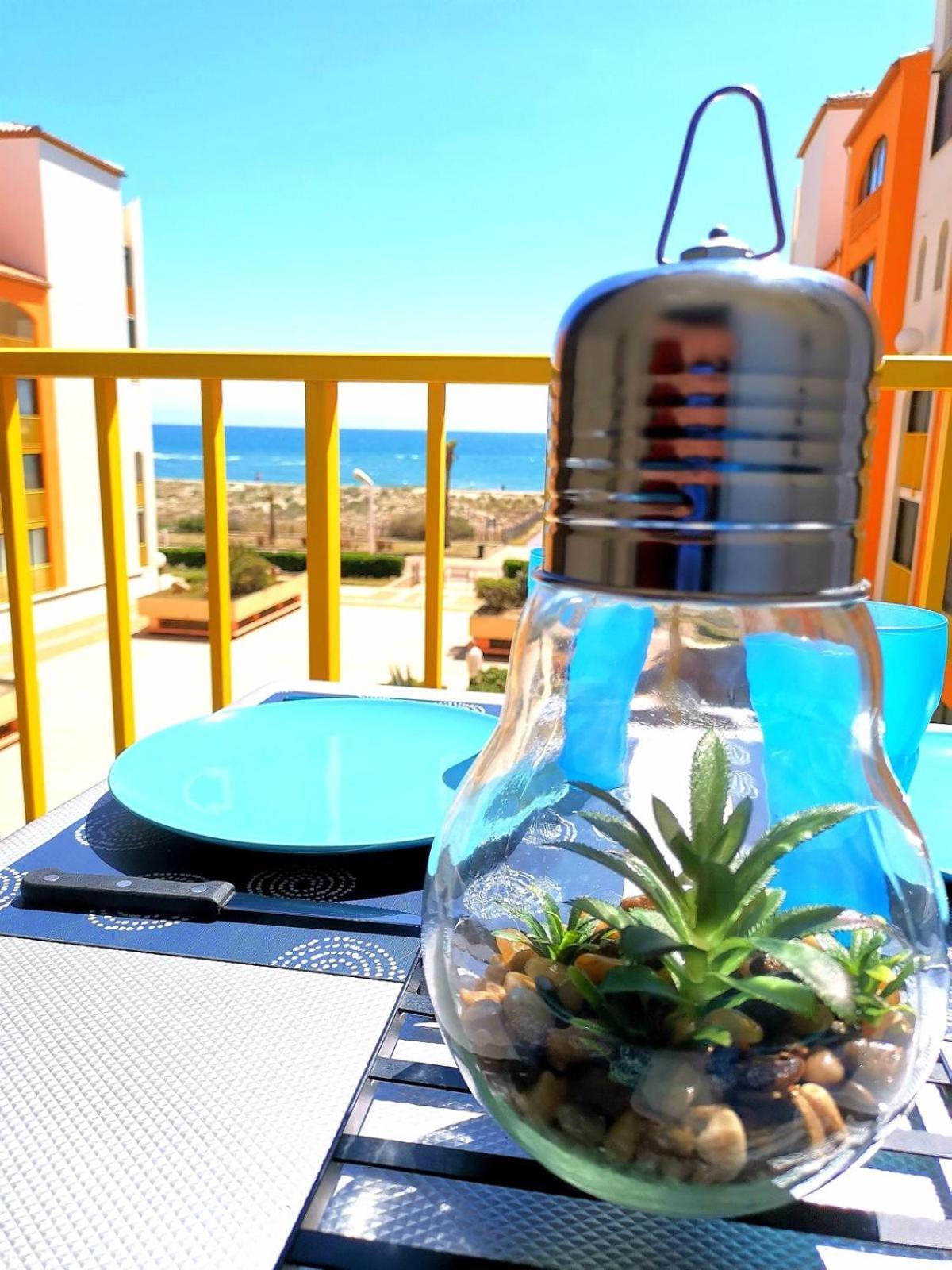 Appartement Vue Mer,Acces Direct Plage,Fibre,Clim,Parking Public Gratuit Le Barcarès Екстериор снимка