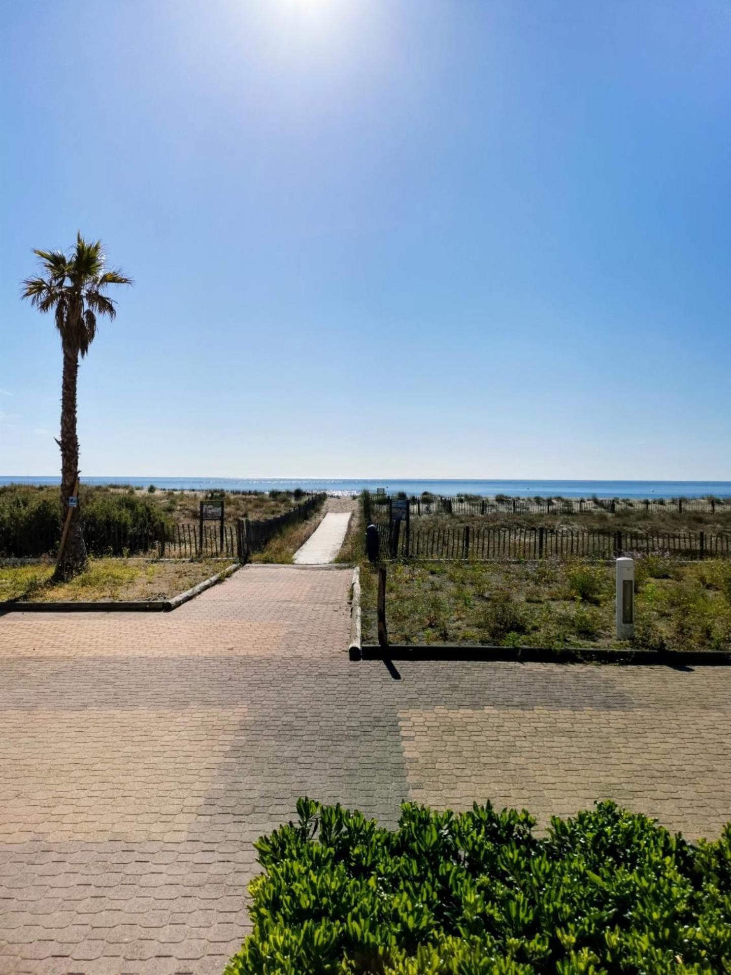 Appartement Vue Mer,Acces Direct Plage,Fibre,Clim,Parking Public Gratuit Le Barcarès Екстериор снимка